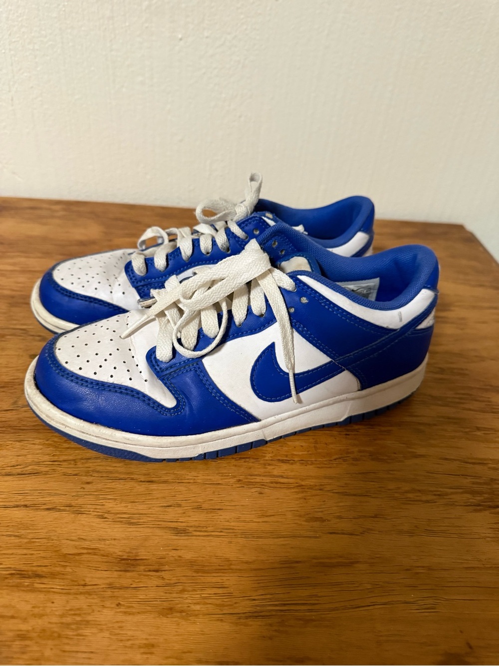 Nike Kids Royal Blue and White Low-Top Sneakers